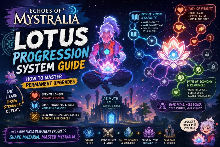 Echoes of Mystralia Lotus Progression System Guide: How to Master Permanent Upgrades