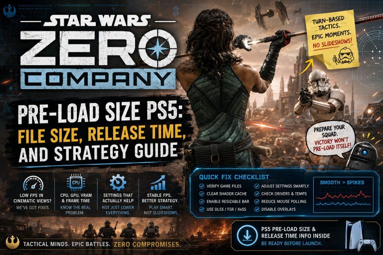 Star Wars Zero Company Pre-Load Size PS5: File Size, Release Time, and Strategy Guide