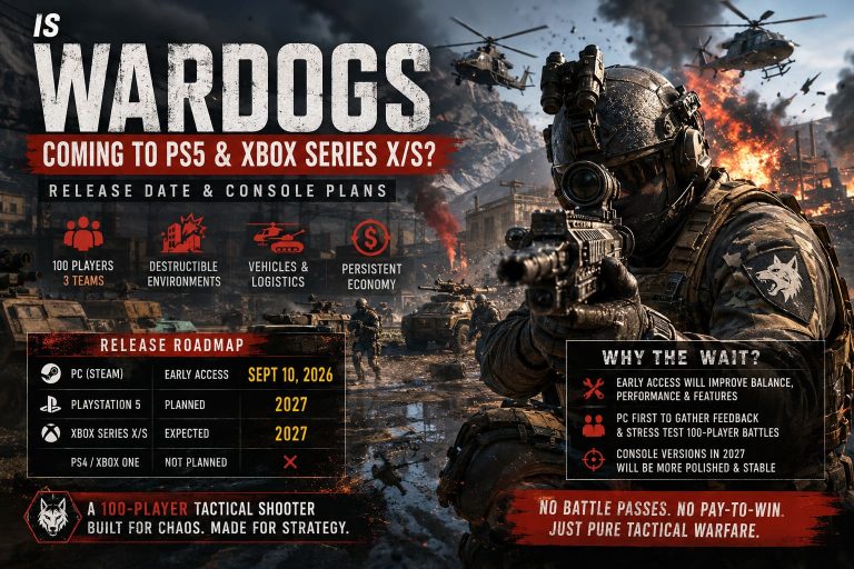 Is WARDOGS Coming to PS5 and Xbox Series X/S? Release Date and Console Plans