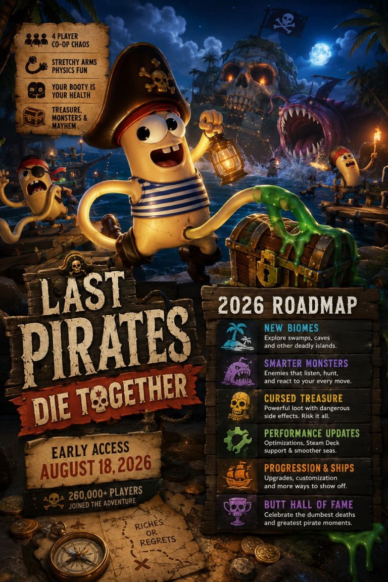 Last Pirates Die Together Roadmap 2026: Early Access, New Monsters, and Post-Launch Content Plans Last Pirates Die Together Roadmap 2026: Early Access, New Monsters, and Post-Launch Content Plans