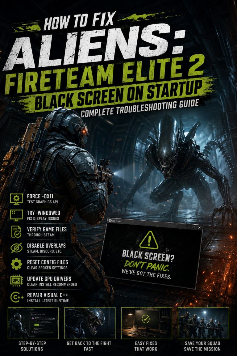 How to Fix Aliens: Fireteam Elite 2 Black Screen on Startup: Complete Troubleshooting Guide