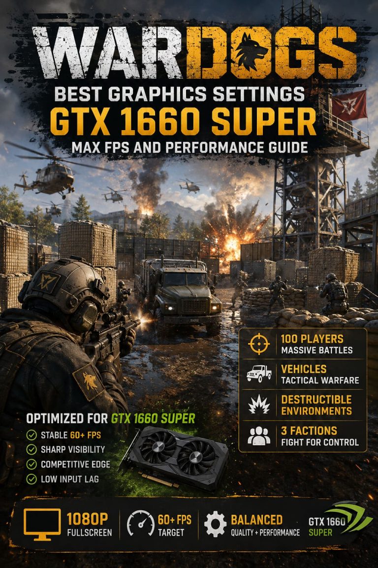 WARDOGS Best Graphics Settings for GTX 1660 Super: Max FPS and Performance Guide