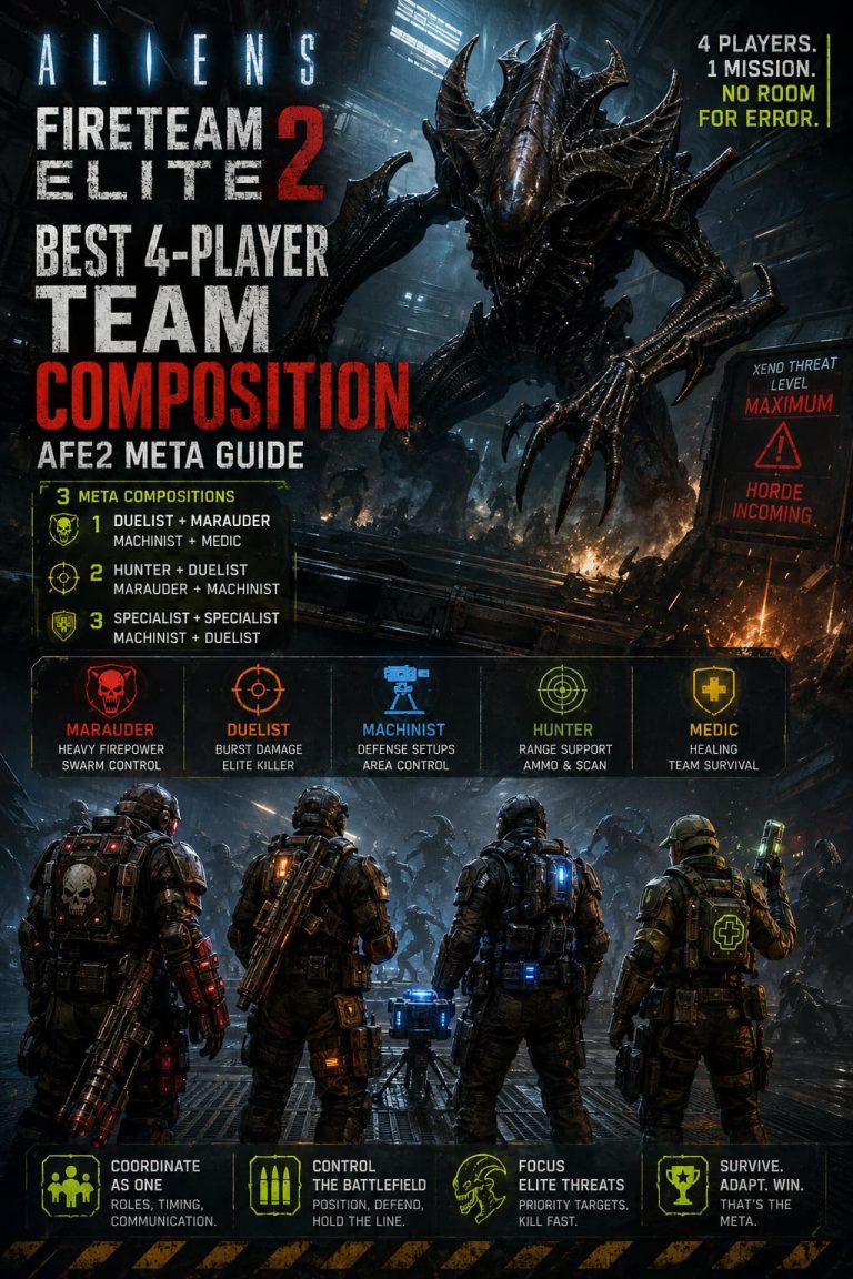 Best 4-Player Team Composition in Aliens: Fireteam Elite 2 (AFE2 Meta Guide)