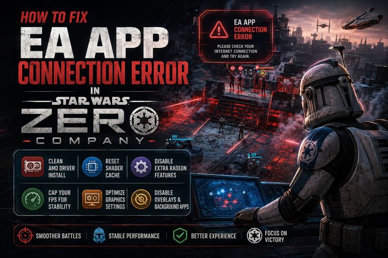 How to Fix EA App Connection Error in Star Wars Zero Company