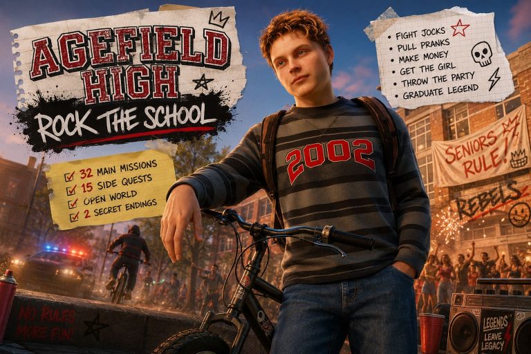 Agefield High Rock the School Walkthrough: All Main Missions Guide & Secret Endings