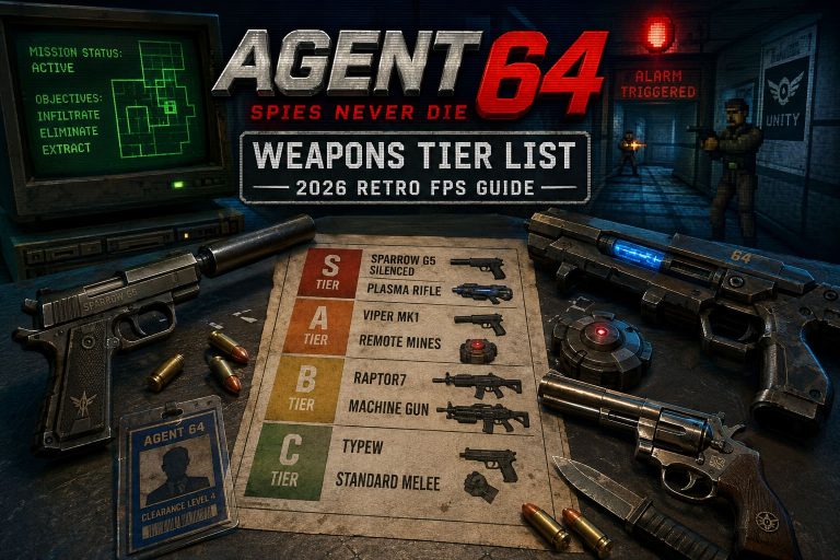 Agent 64 Spies Never Die Weapons Tier List (2026 Retro FPS Guide)