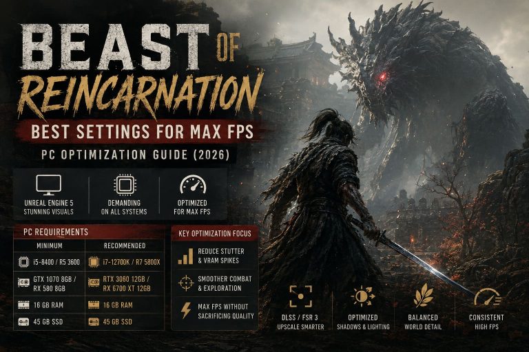 Beast of Reincarnation Best Settings for Max FPS: PC Optimization Guide (2026)