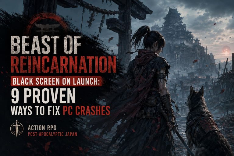 Beast of Reincarnation Black Screen on Launch: 9 Proven Ways to Fix PC Crashes