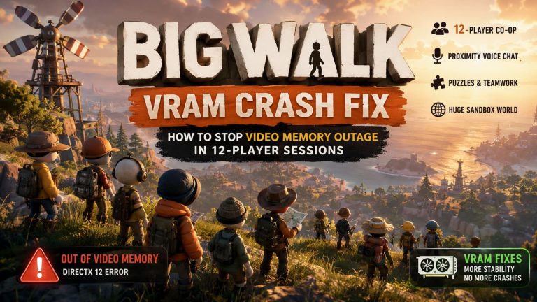 Big Walk VRAM Crash Fix: How to Stop Video Memory Outage in 12-Player Sessions