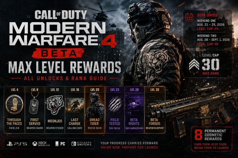 Call of Duty Modern Warfare 4 Beta Max Level Rewards: All Unlocks & Rank Guide