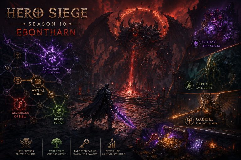 Hero Siege Season 10 Hell Boss Farming Guide: Build Setup, Ether Tree Nodes, and Boss Strategy