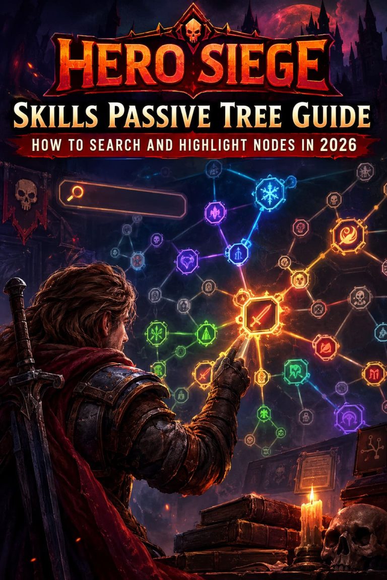 Hero Siege Skills Passive Tree Guide: How to Search and Highlight Nodes in 2026