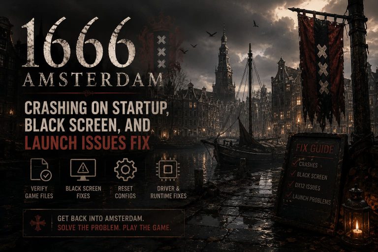 How to Fix 1666: Amsterdam Crashing on Startup, Black Screen, and Launch Issues on PC