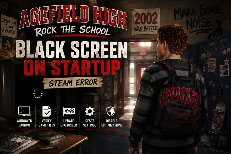 How to Fix Agefield High Rock the School Black Screen on Startup Steam Error