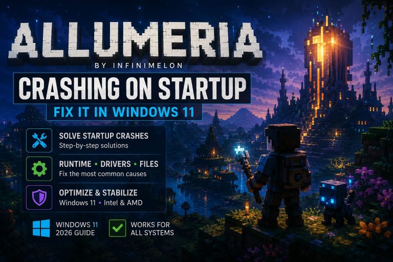 How to Fix Allumeria (Infinimelon) Crashing on Startup in Windows 11 (2026 Guide)