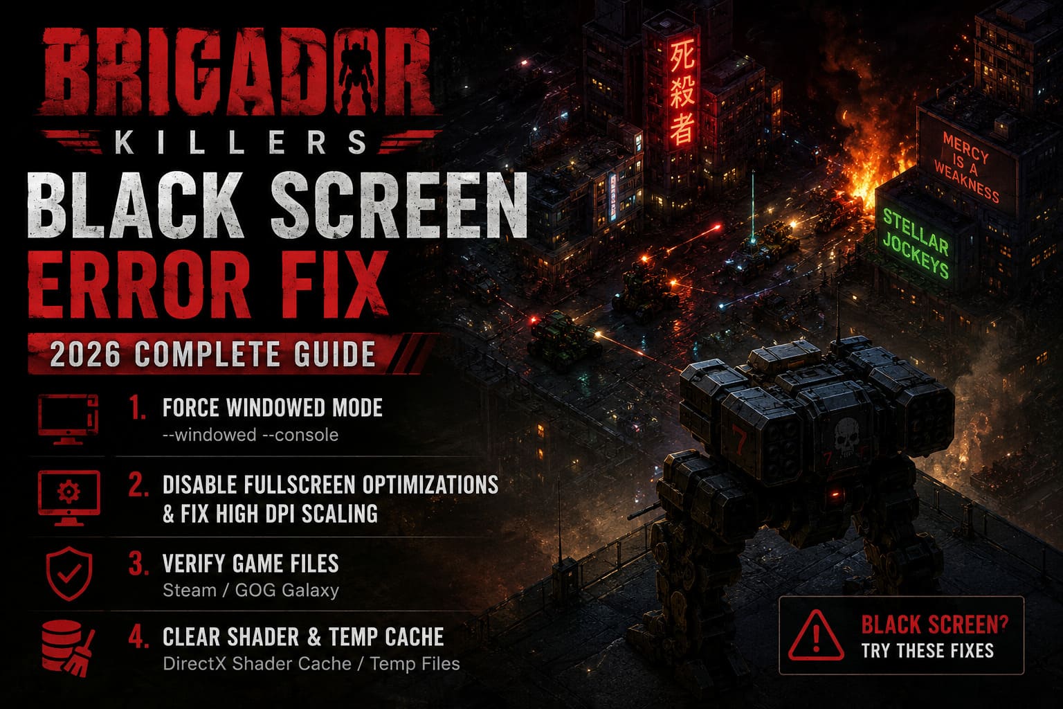 How to Fix Brigador Killers Black Screen Error: 2026 Complete Guide How to Fix Brigador Killers Black Screen Error: 2026 Complete Guide