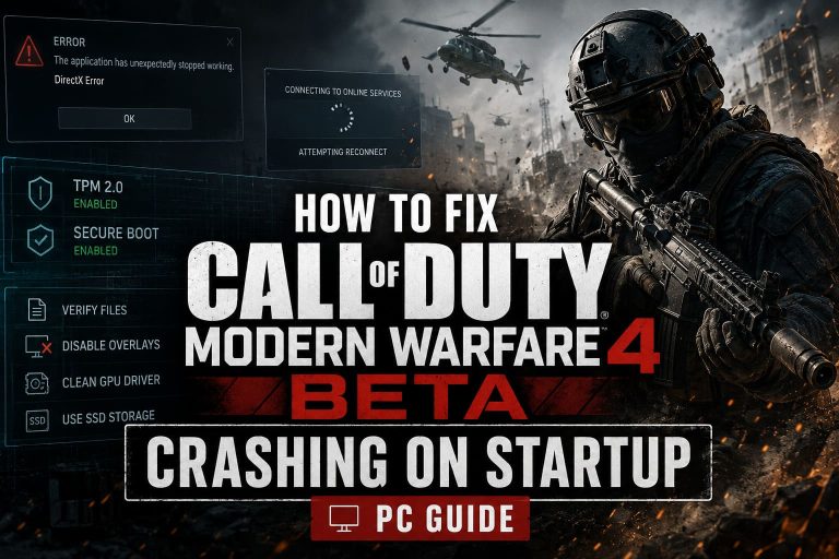 How to Fix Call of Duty Modern Warfare 4 Beta Crashing on Startup (PC Guide)