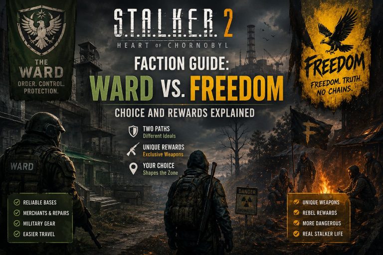 STALKER 2 Faction Guide: Ward vs. Freedom Choice and Rewards Explained