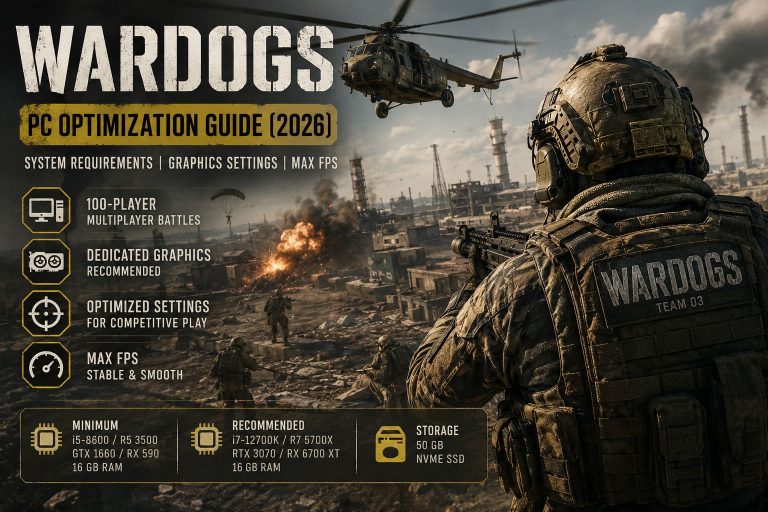 WARDOGS PC System Requirements, Dedicated Graphics Settings, and Max FPS Optimization Guide (2026)