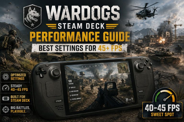 WARDOGS Steam Deck Performance Guide: Best Settings for 45+ FPS