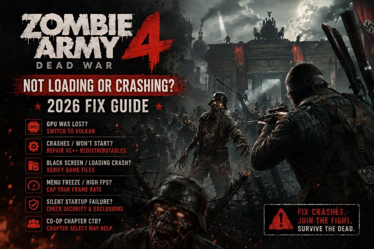 Zombie Army 4 Dead War Not Loading or Crashing? 2026 Fix Guide