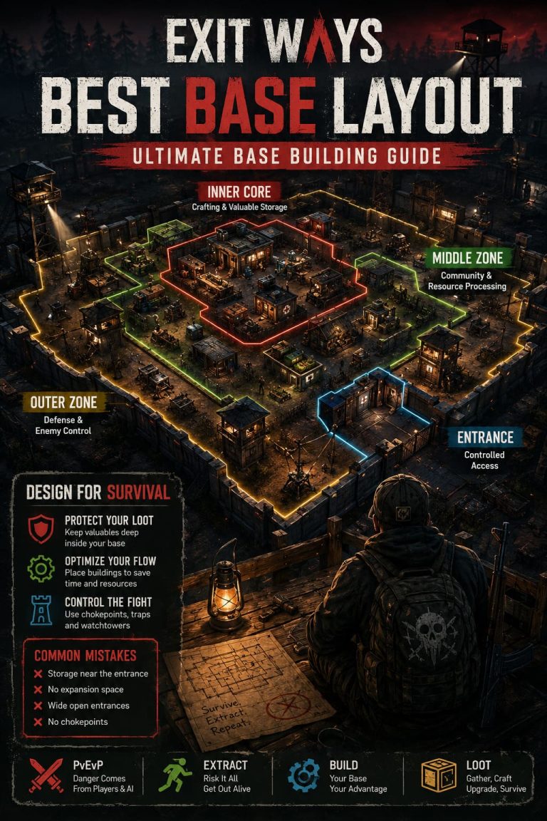 Exit Ways Best Craftable Buildings Layout: Ultimate Base Building Guide
