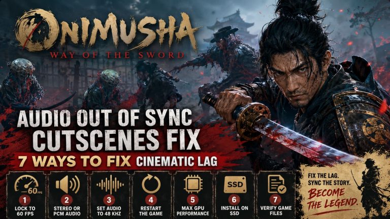 Onimusha Way of the Sword Audio Out of Sync Cutscenes Fix: 7 Ways to Fix Cinematic Lag Onimusha Way of the Sword Audio Out of Sync Cutscenes Fix: 7 Ways to Fix Cinematic Lag