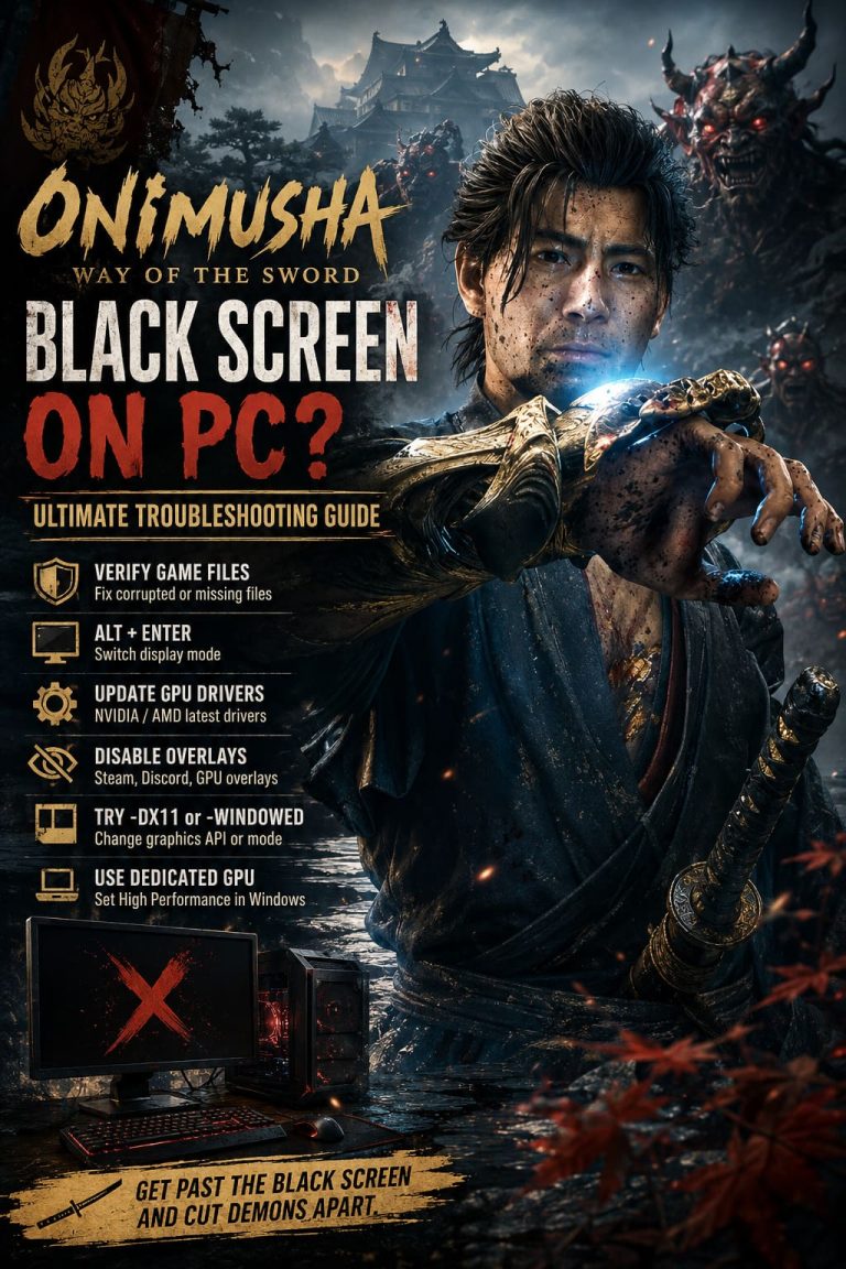 How to Fix Onimusha Way of the Sword Black Screen on PC: Ultimate Troubleshooting Guide