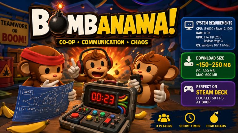 BOMBANANA System Requirements: Minimum PC Specs & Download Size Revealed (2026)