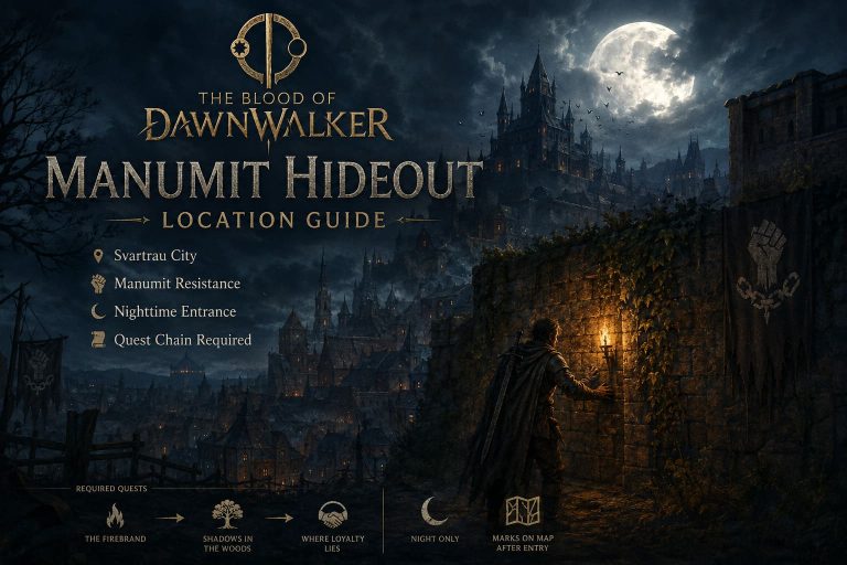 Blood of Dawnwalker Manumit Hideout Location: How to Find the Unmarked Resistance Base