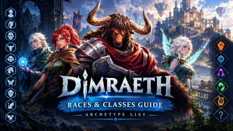 Dimraeth Races and Classes Guide: Archetype List for character Building