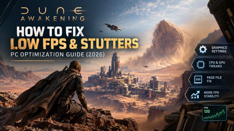 How to Fix Dune Awakening Low FPS and Stutters: PC Optimization Guide (2026) How to Fix Dune Awakening Low FPS and Stutters: PC Optimization Guide (2026)