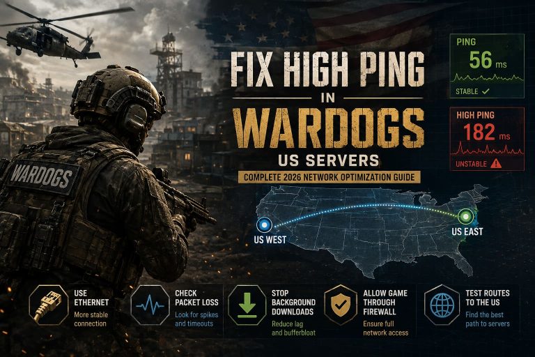 How to Fix High Ping in WARDOGS US Servers: Complete 2026 Network Optimization Guide
