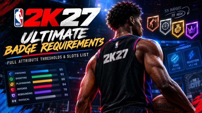 NBA 2K27 Ultimate Badge Requirements Guide: Full Attribute Thresholds & Slots List