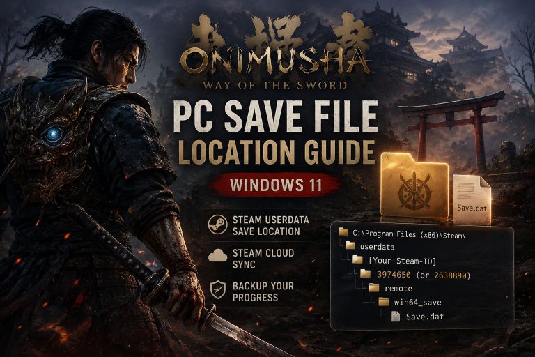 Onimusha Way of the Sword PC Save File Location Guide (Windows 11)