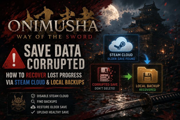 Onimusha Way of the Sword Save Data Corrupted: How to Recover Lost Progress via Steam Cloud and Local Backups