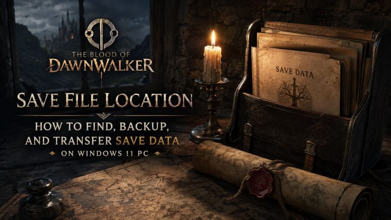 The Blood of Dawnwalker Save File Location: How to Find, Backup, and Transfer Save Data on Windows 11 PC