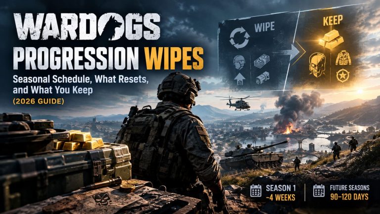 WARDOGS Progression Wipes Explained: Seasonal Schedule, What Resets, and What You Keep (2026 Guide)